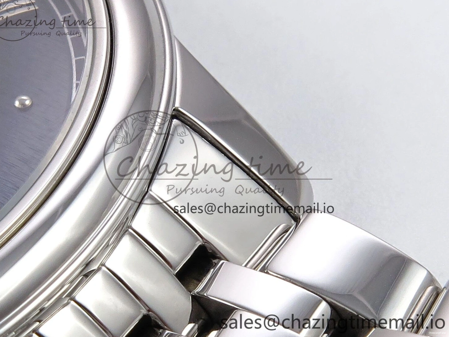 0225 Supportive De Ville Date SS VSF 1:1 Best Edition Blue Dial on SS Bracelet A 7700